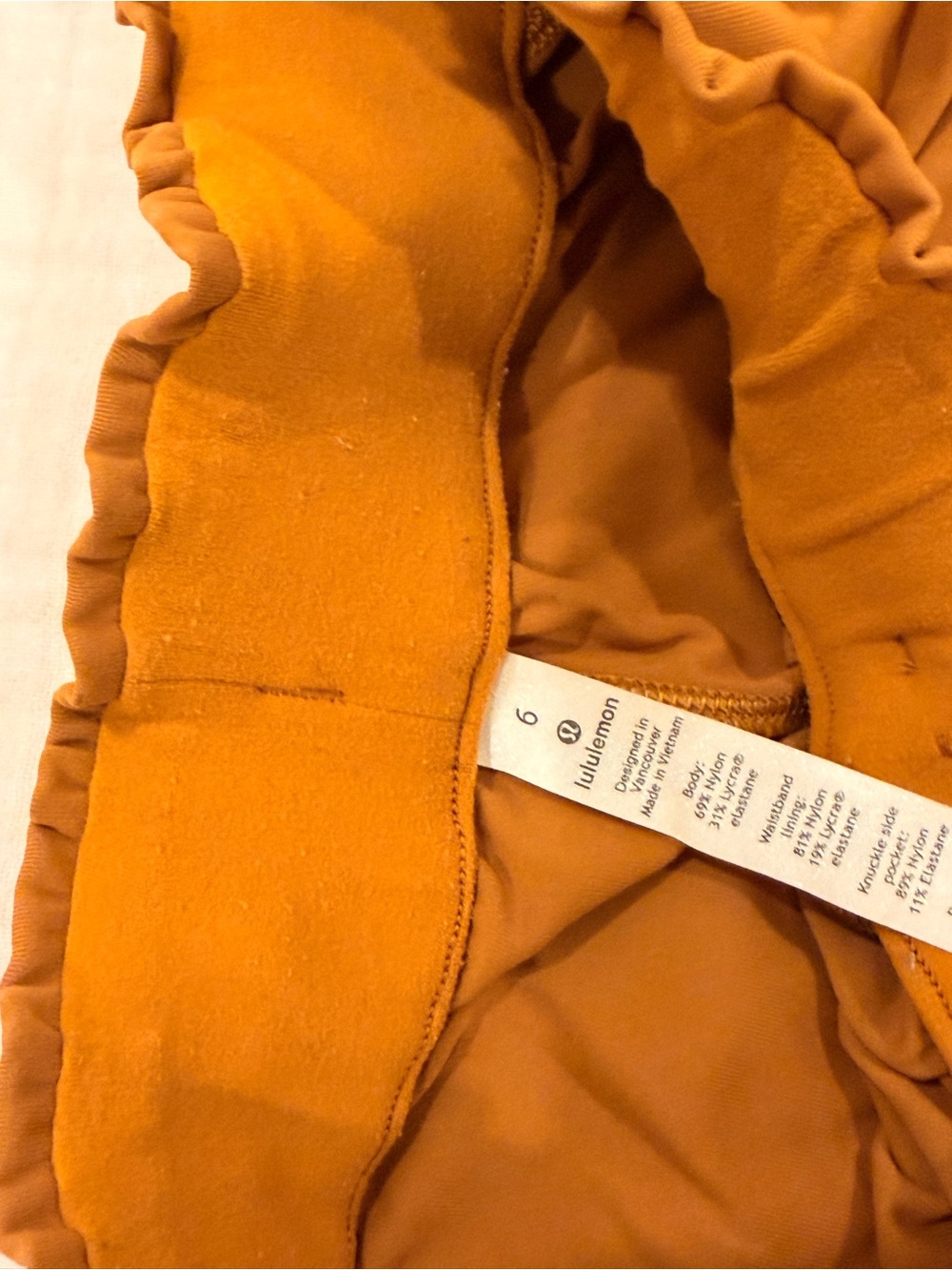 lululemon athletica Women's Drawstring Track Pants - Rust Yellow - Picture 2 of 2